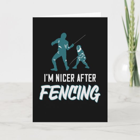 Carte Clôture Dit Fencer Epee Cadeau (Devant)