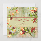 Carte Clôture peinte avec Merci à fleurs de printemps (Devant)