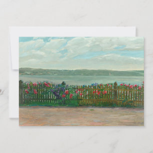 Carte clôture rose au lac Starnberg Wilhelm Trübner