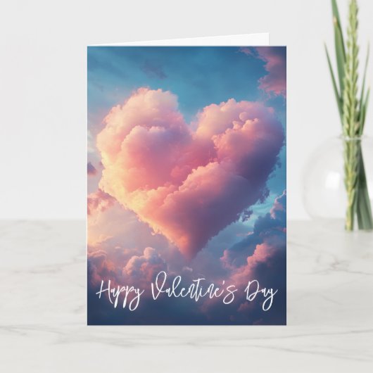 Carte Cloud de coeur Heureuse Sainte-Valentin (Devant)