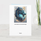 Carte cloud dragon greeting card (Dos)