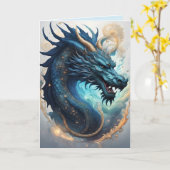 Carte cloud dragon greeting card (Fleur jaune)