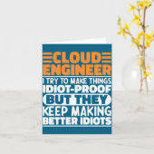 Carte Cloud Engineer I Try To Make Things Funny Sayings (Fleur jaune)