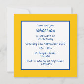 Carte Cloud, soleil et gouttes de pluie personnalisés In (Dos)