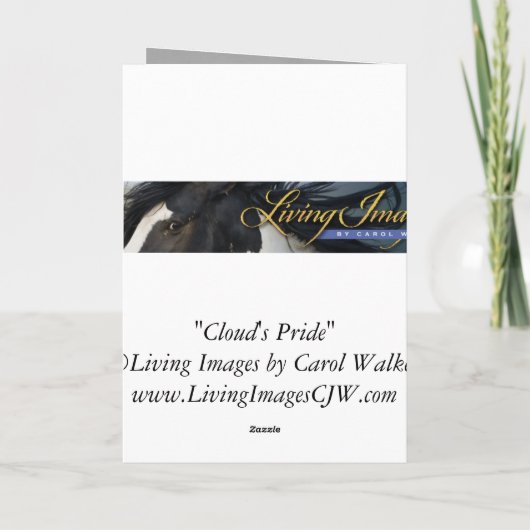 Carte Cloud's Pride Wild Horse Greeting Card (Dos)