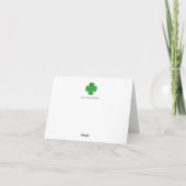 Carte Clover à quatre feuilles et Ladybug_St. Patrick's  (Dos)