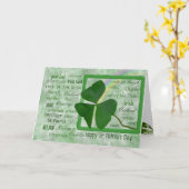 Carte Clover chanceux de la Saint-Patrick (Fleur jaune)