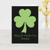Carte Clover Pois Jour de la Saint Patrick Anniversaire  (Fleur jaune)