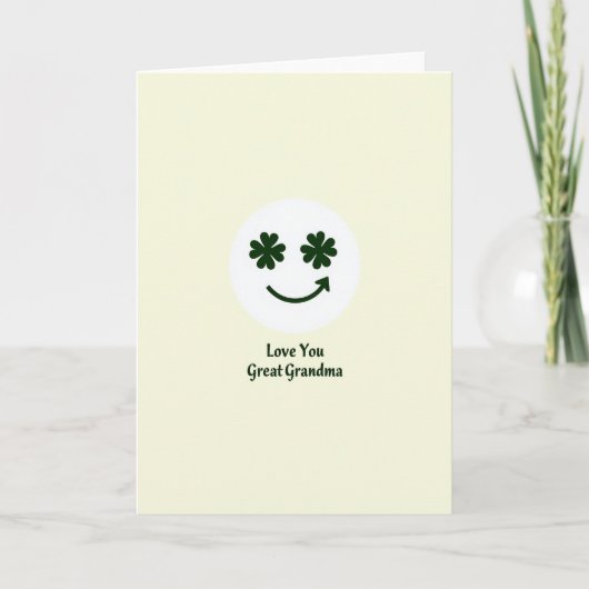Carte Clover Smile Great Grandma Card (Devant)