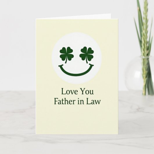 Carte Clover Smile pour beau-père (Devant)