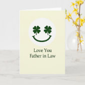 Carte Clover Smile pour beau-père (Fleur jaune)