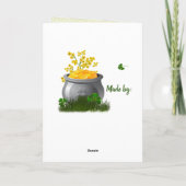 Carte Clover Trail Whimsical Folk Art PERSONNALISÉ (Dos)