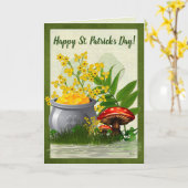 Carte Clover Trail Whimsical Folk Art PERSONNALISÉ (Fleur jaune)