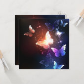 Carte Clowing Night Butterflies (Devant/Arrière en situation)