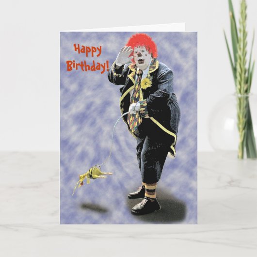 Carte Clown d'anniversaire, Joyeux anniversaire ! -Perso (Devant)