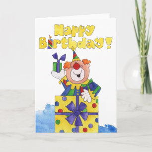 Carte Clown dans un présent