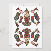 Carte clown de cirque garçon poupée en papier articulé (Devant)