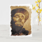 Carte Clown de cirque vintage triste (Fleur jaune)