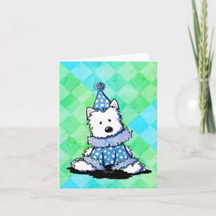 Carte Clown de cirque Westie blanc