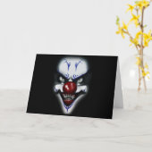 Carte Clown d'horreur d'anniversaire (Fleur jaune)