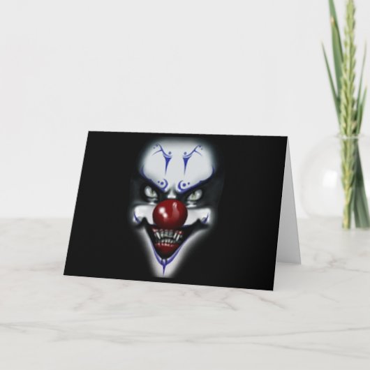 Carte Clown d'horreur d'anniversaire (Devant)