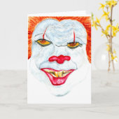 Carte Clown d'horreur d'Halloween2 (Fleur jaune)