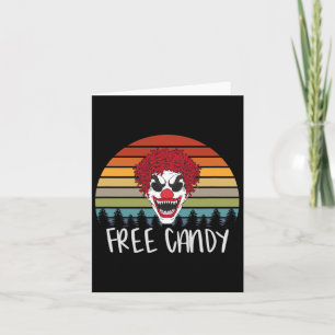 Carte Clown Effrayant Vintage Retro Horreur Evil Horreur