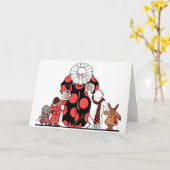 Carte clown et amis prennent leur arc (Fleur jaune)