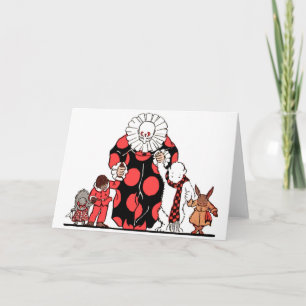 Carte clown et amis prennent leur arc