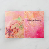 Carte CLOWN MUSICALE AVEC ÉCLAIRAGE ROSE Joyeux annivers (Intérieur)