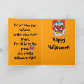 Carte CLOWN PROWLING HALLOWEEN NIGHT card (Intérieur)