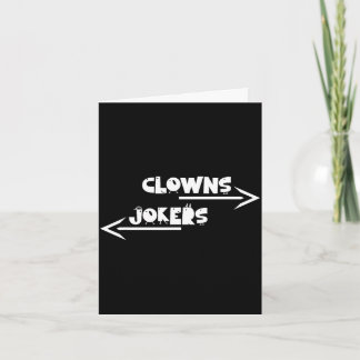 Carte Clowns flèches drôles dirigés vers la gauche, les
