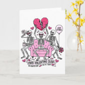 Carte Club anti Saint-Valentin squelette drôle pour homm (Fleur jaune)
