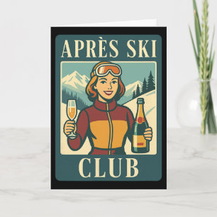 Carte Club Après Ski Ski Rétro Après Ski Vacances d'Hive