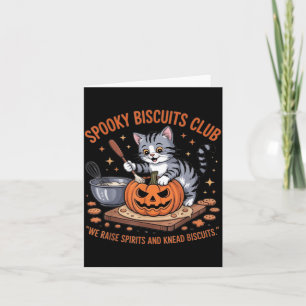 Carte Club de biscuits effrayants Chat Halloween drôle