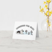 Carte Club de fans Keeshond (Fleur jaune)