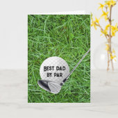 Carte Club de golf avec Ball Pour Anniversaire (Fleur jaune)