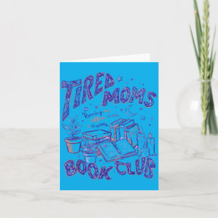Carte Club de lecture de mamans fatiguées rétro drôle co