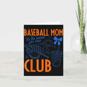 Carte Club de mère de baseball c'est la saison des cours