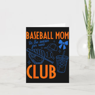 Carte Club de mère de baseball c'est la saison des cours