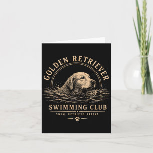 Carte Club de natation Golden Retriever Amateur de chien