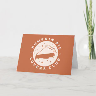 Carte Club des Amoureux de Tarte à la Citrouille