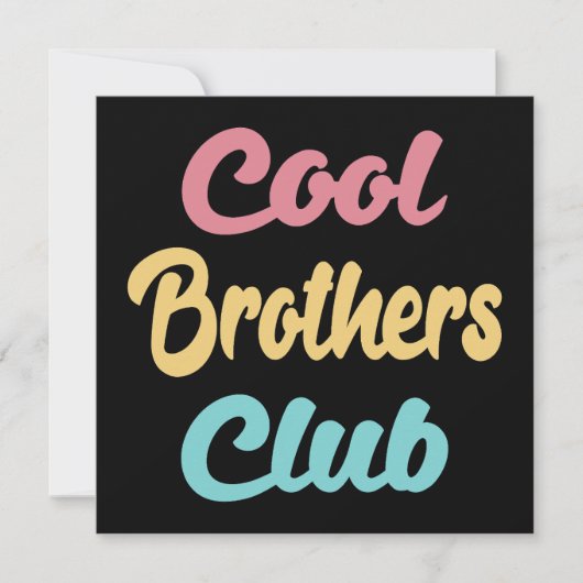 Carte Club des Frères cool II (Devant)