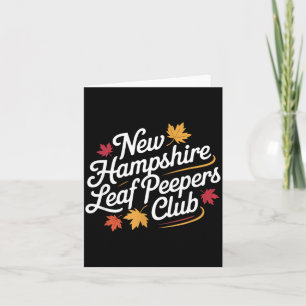 Carte Club drôle de ramasseur de feuilles du New Hampshi