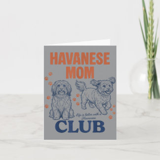 Carte Club fière mère Havanese Chienne mignonne Femmes R