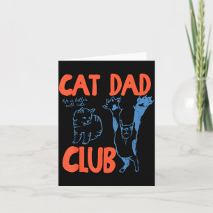 Carte Club Papa Chat Drôle Amateur de Chat Parent de Chi