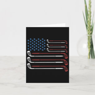 Carte Clubs de golf Drapeau Usa Rouge Blanc Et Bleu