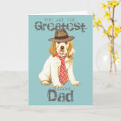Carte Clumber Spaniel Papa (Fleur jaune)