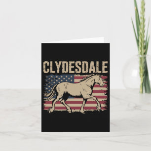 Carte Clydesdale Horse Géant Horse Pony Horseback équita