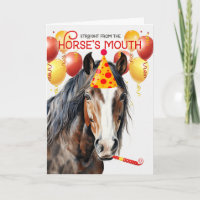 Clydesdale Sable Draft Horse drôle Anniversaire